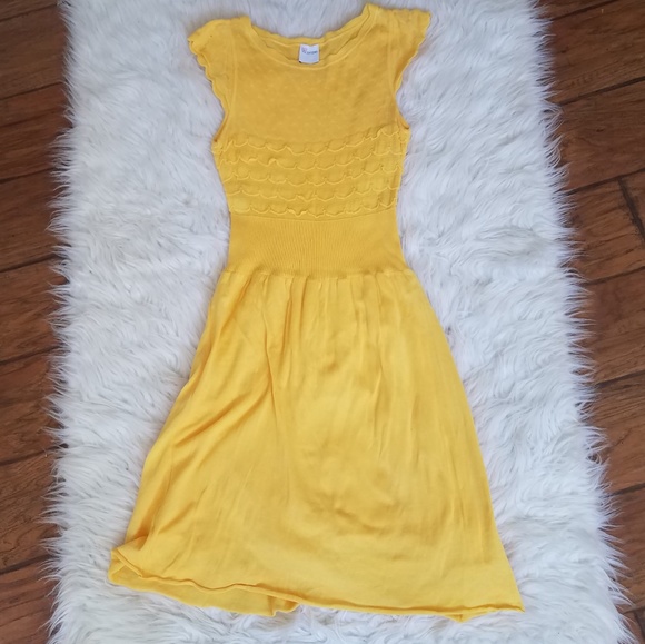 RED Valentino Dresses & Skirts - RED VALENTINO Yellow Knit Stretch Dress